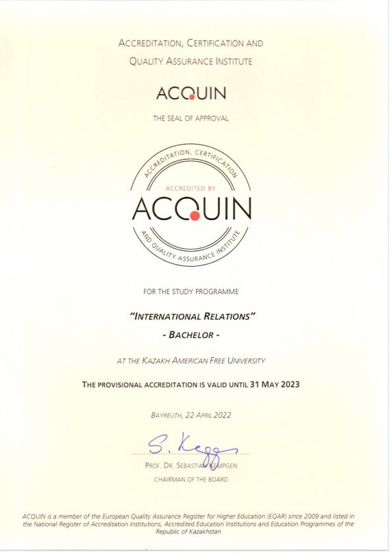 ACQUIN - International Relations
